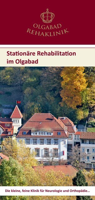 StaÃÂonÃÂ¤re RehabilitaÃÂon im Olgabad - Olgabad Rehaklinik