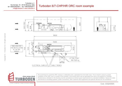 Turboden 6/7-CHP/HR ORC room example