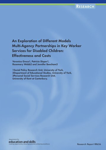 An Exploration of Different Models Multi-Agency Partnerships in Key ...