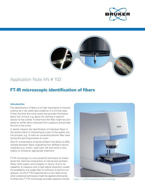 FT-IR microscopic identification of fibers - Bruker