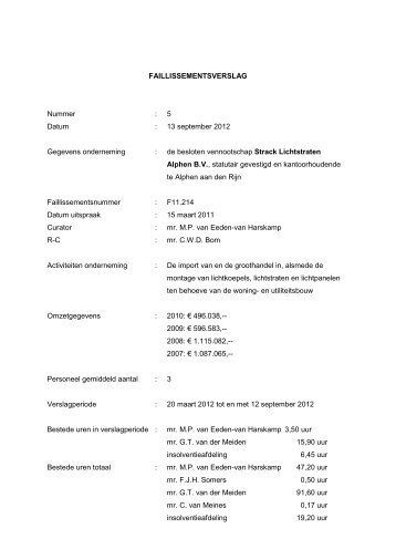 faillissementsverslag 5.pdf - La Gro Advocaten