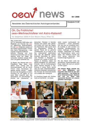 Newsletter Nr. 04 2008 - Österreichischer Astrologenverband