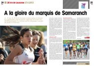 Swiss Runners - A la gloire du marquis Samaranch - 20 km de ...