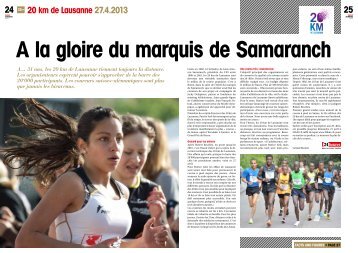 Swiss Runners - A la gloire du marquis Samaranch - 20 km de ...