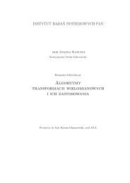 Algorytmy transformacji wielomianowych i ich zastosowania