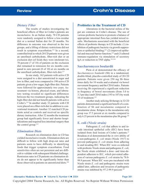 Crohn's Disease - Thorne Research