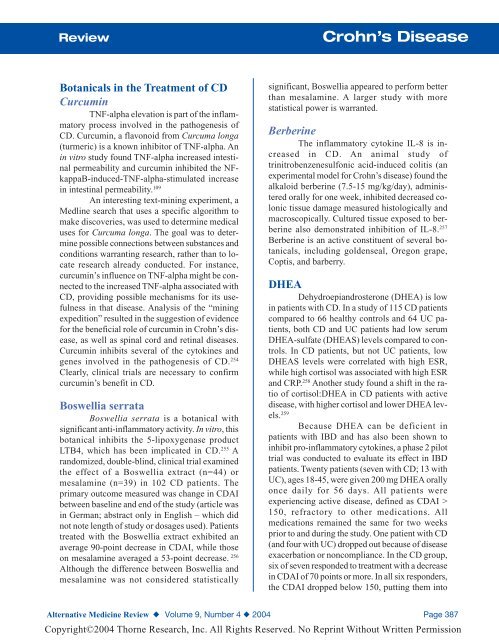 Crohn's Disease - Thorne Research