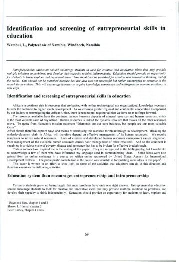 Wambui. Identification & screening of entrepreneurship skills.pdf