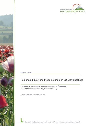 Regionale bäuerliche Produkte und der EU-Markenschutz