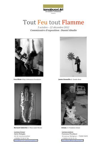 Tout Feu tout Flamme - GALERIE TORNABUONI ART PARIS