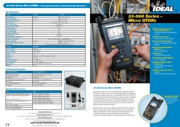 33-960 Series - Micro OTDRs - IDEAL INDUSTRIES
