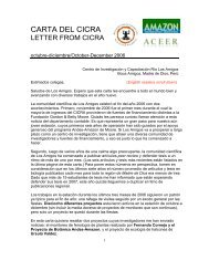 CARTA DEL CICRA - Amazon Conservation Association