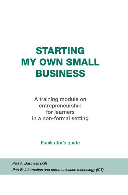 Starting my own small business: a training module - unesdoc - Unesco