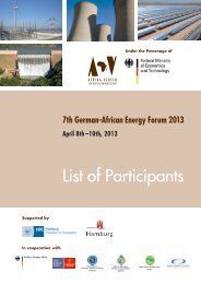 7th German-African Energy Forum 2013 - Afrika-Verein der ...