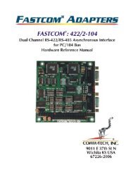 FASTCOMÂ®: 422/2-104 HARDWARE MANUAL - Commtech ...