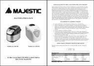 RICETTARIO BM-503 BM-502 MAJESTIC SITO