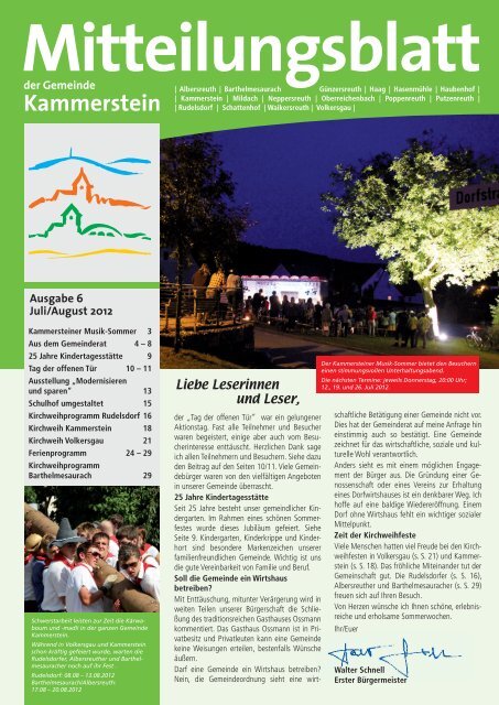 Mitteilungsblatt Juli-August 2012 (PDF) - Gemeinde Kammerstein