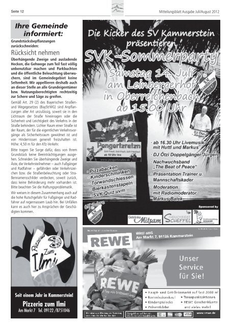 Mitteilungsblatt Juli-August 2012 (PDF) - Gemeinde Kammerstein