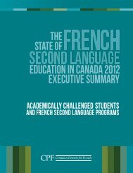 Download the Executive Summary - Canadian Parents for French