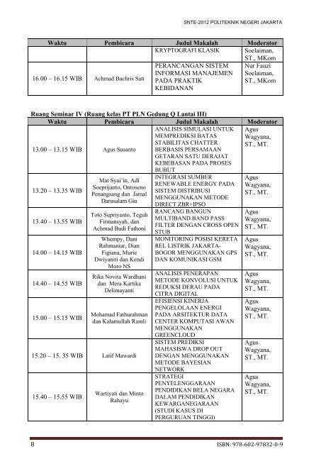 Buku Abstrak Seminar Nasional Tahun 2012 - ELEKTRO - Politeknik ...