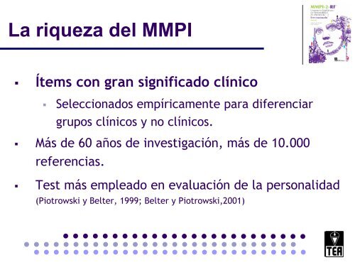 Objetivo del MMPI-2-RF - TEA Ediciones