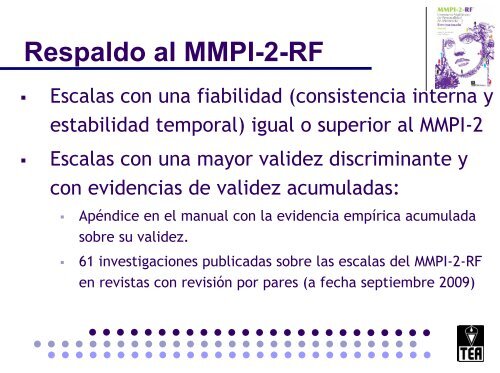 Objetivo del MMPI-2-RF - TEA Ediciones