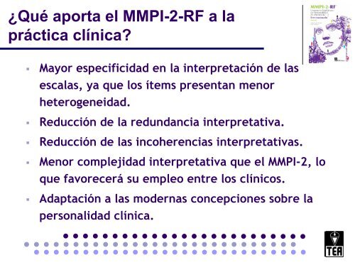 Objetivo del MMPI-2-RF - TEA Ediciones