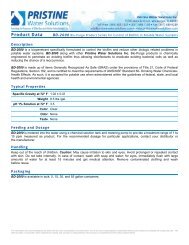 BD-2000 Bio-Purge Product Series for Control of Biofilm in Potable ...