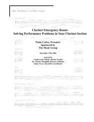 Clarinet Emergency Room: Solving Performance Problems in Your