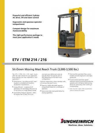 ETV/ETM 214-216 spec sheet - Towlift Inc.