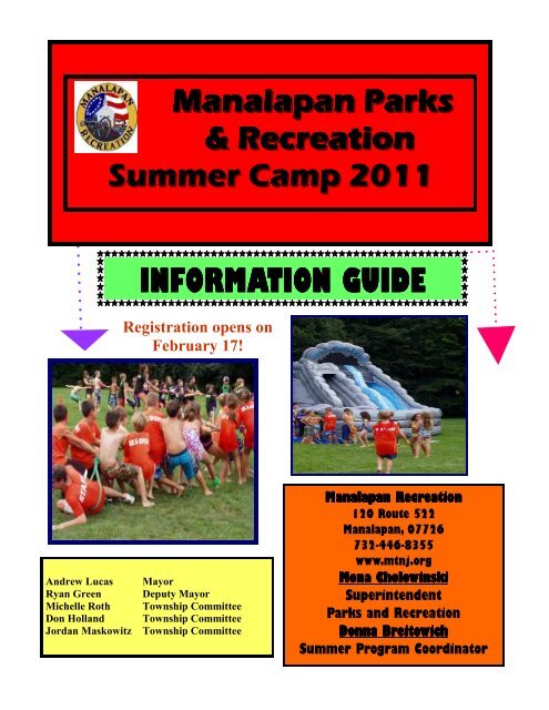 Brochure 2011 Manalapan Township