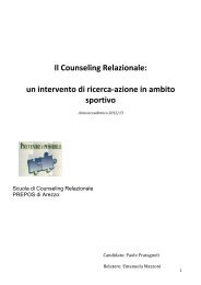 Il counseling relazionale nello sport - Prepos