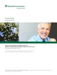 Fund Facts - Repsource - Manulife Financial