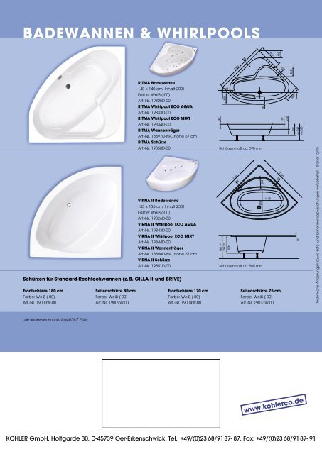 BADEWANNEN & WHIRLPOOLS - Kohler