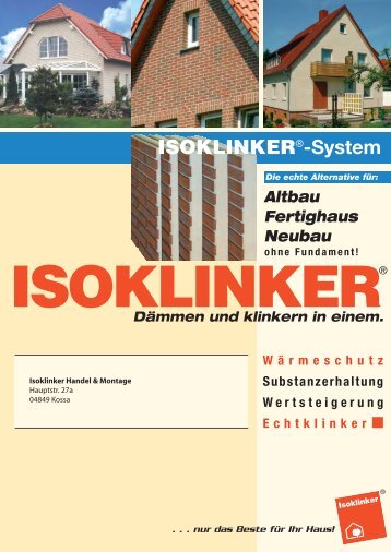 ISOKLINKER®-System - Fassadensysteme Preuss