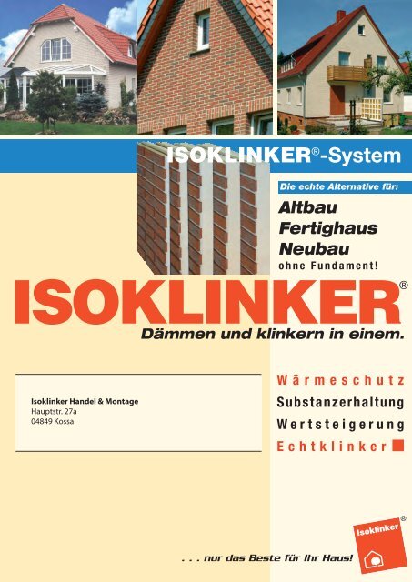 ISOKLINKER®-System - Fassadensysteme Preuss