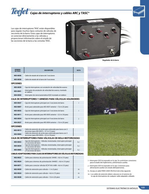 GuÃ­a de SelecciÃ³n de Controles - TeeJet