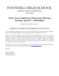 Dance Team Tryout Packet