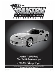 1996-2002 Dodge Viper - Paxton Superchargers
