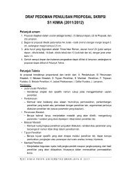 Pedoman Penulisan Proposal Skripsi 2011 - Jurusan Kimia