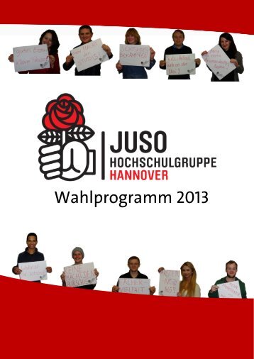 20121211-Wahlprogramm 2013 - Jusos Hochschulgruppe Hannover