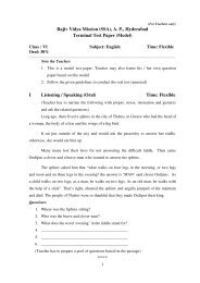 (SSA), AP, Hyderabad Terminal Test Paper (Model) - Nellore