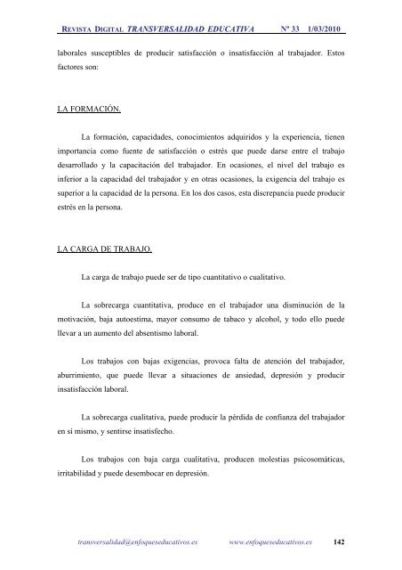 NÂº33 01/03/2010 - enfoqueseducativos.es