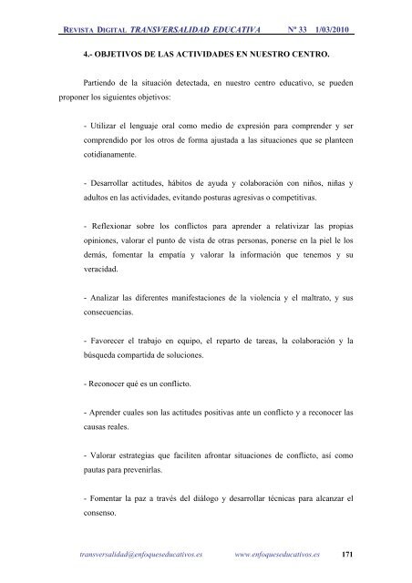 NÂº33 01/03/2010 - enfoqueseducativos.es