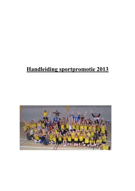 Handleiding sportpromotie - vhv handbalbase