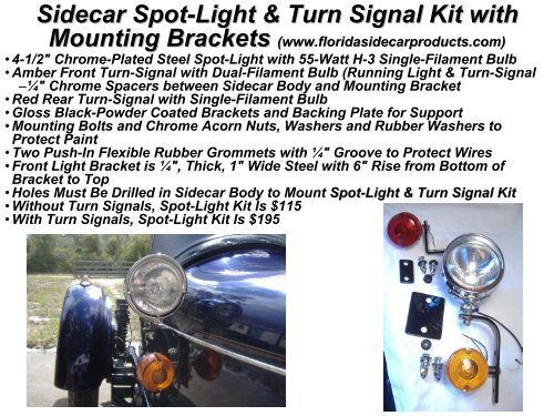 Sidecar Spot and Driving Lights - Good Karma Productions