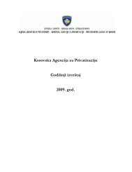 Kosovska Agencija za Privatizaciju GodiÅ¡nji izveÅ¡taj 2009. god.