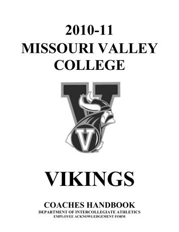 2010-11 missouri valley college vikings coaches handbook