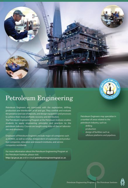 The Petroleum Institute Program Flyers