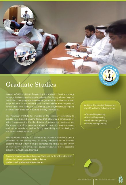 The Petroleum Institute Program Flyers